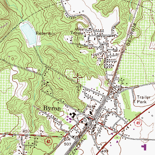 Topographic Map of Alpine Heights, GA