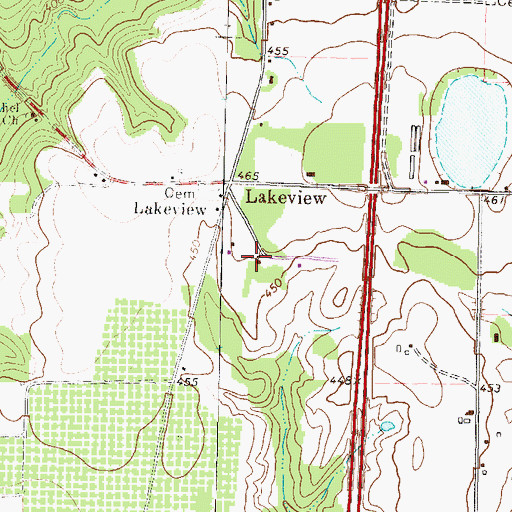 Topographic Map of Fellowship Primitive Baptist Church, GA