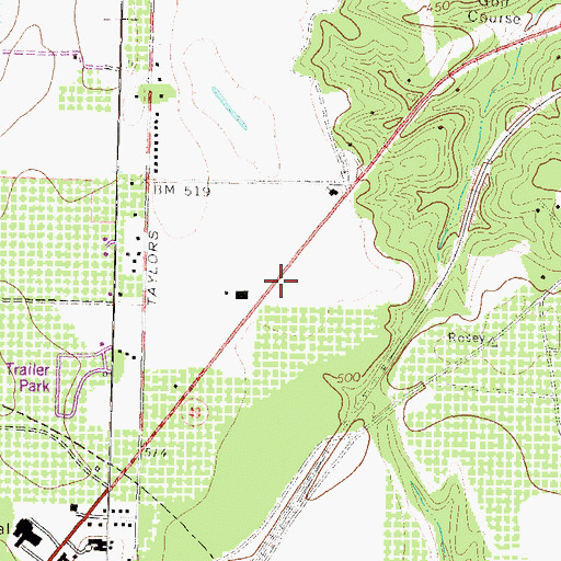 Topographic Map of Full Gospel Lighthouse Church, GA