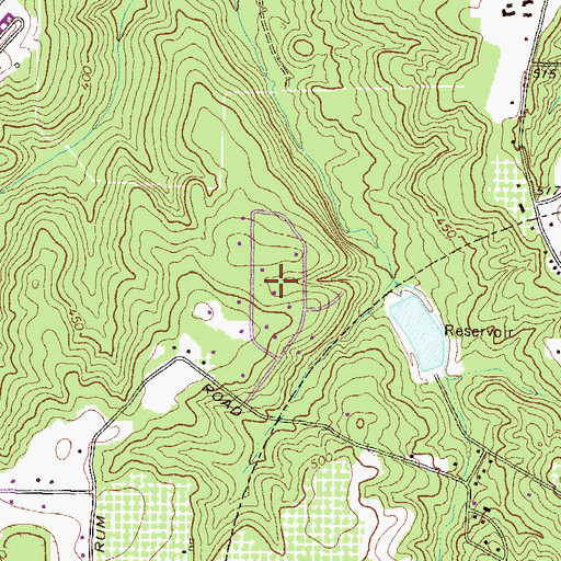 Topographic Map of Hidden Forest, GA