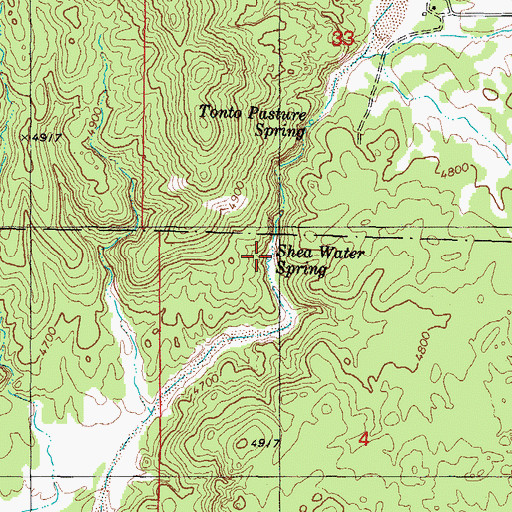 Topographic Map of Shea Water Spring, AZ