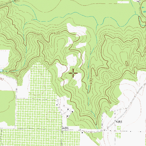 Topographic Map of Peach County, GA