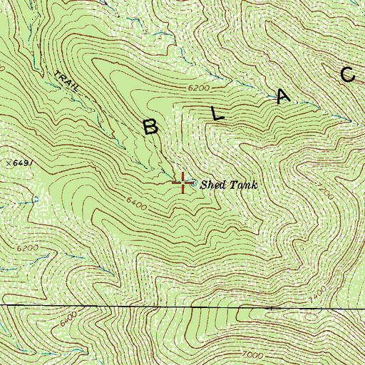 Topographic Map of Shed Tank, AZ
