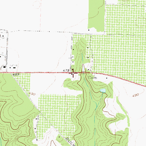 Topographic Map of Saint John Church, GA