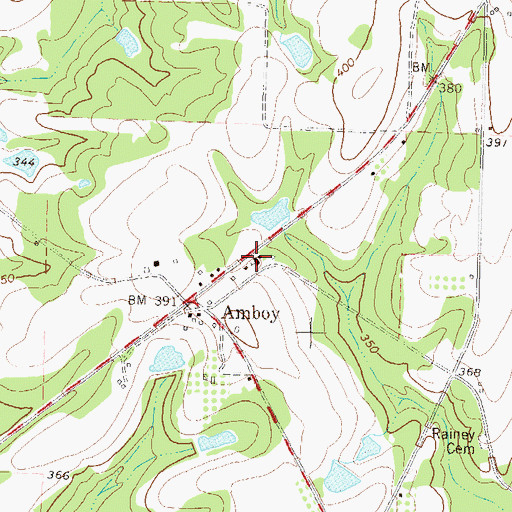 Topographic Map of Amboy Baptist Church, GA