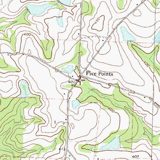 Topographic Map of Bozeman School (historical), GA