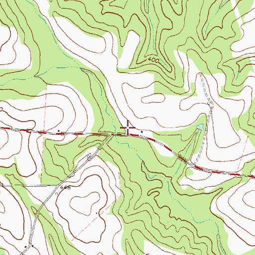 Topographic Map of County Line School (historical), GA