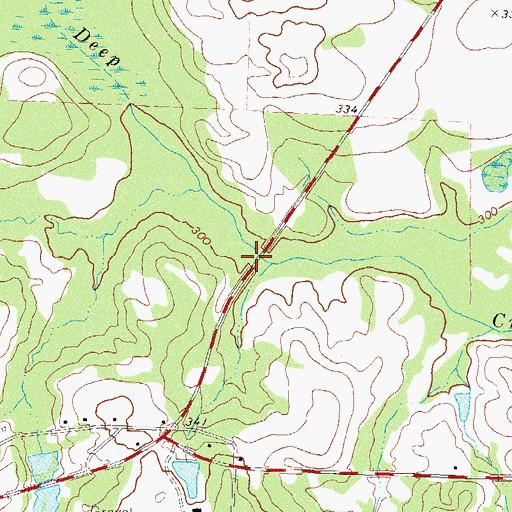Topographic Map of Geoghagan Bridge, GA