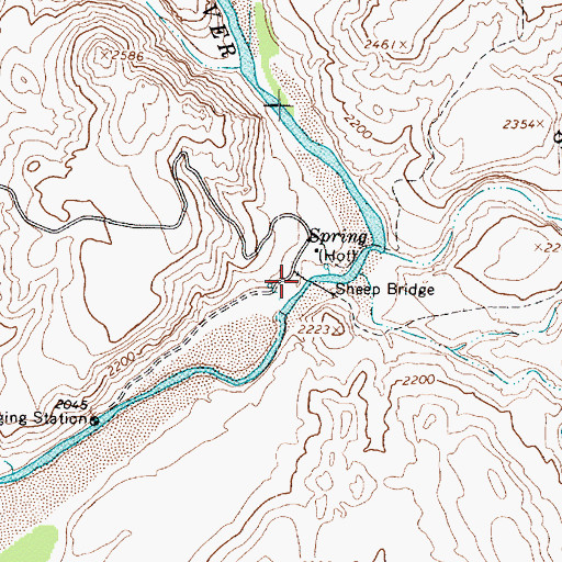 Topographic Map of Sheep Bridge, AZ