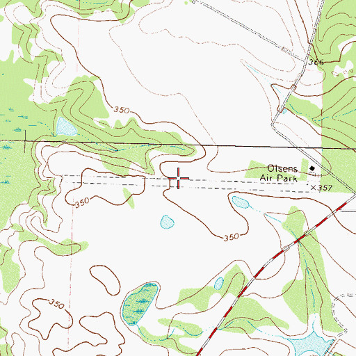 Topographic Map of Richter Airpark, GA