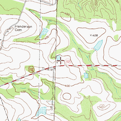 Topographic Map of Turner County, GA