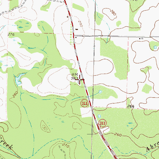 Topographic Map of Abrams School (historical), GA