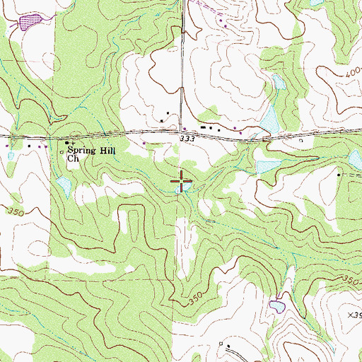 Topographic Map of Black Lake, GA