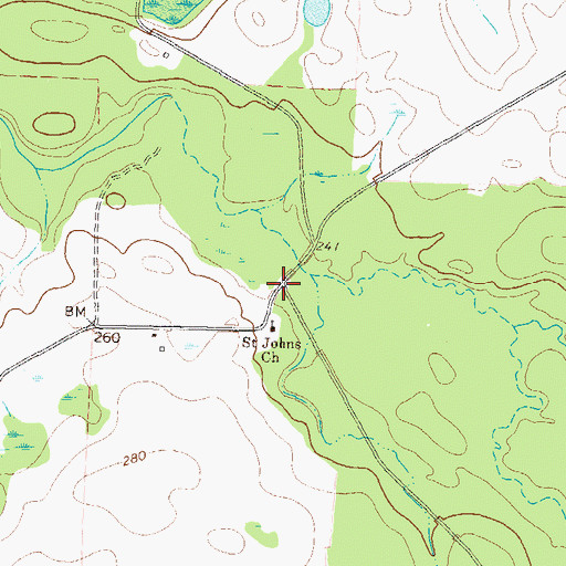 Topographic Map of Blue Spring (historical), GA