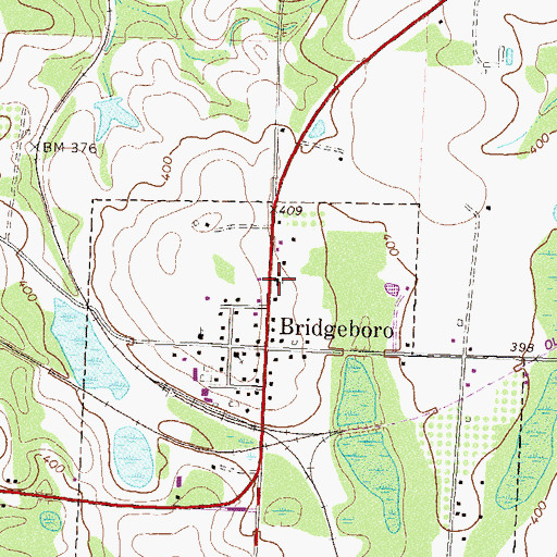 Topographic Map of Bridgeboro Missionary Baptist Church, GA