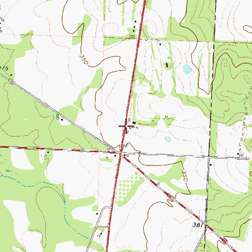 Topographic Map of Bryant Store (historical), GA
