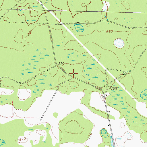 Topographic Map of Buckaloo School (historical), GA