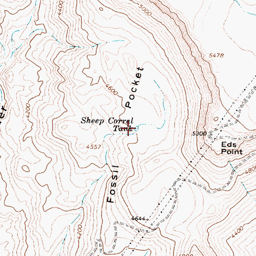 Topographic Map of Sheep Corral Tank, AZ