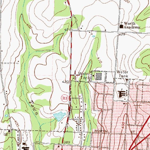 Topographic Map of Dearisio Primary School, GA