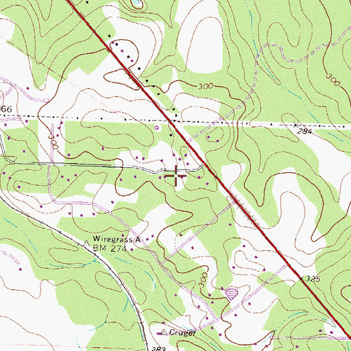 Topographic Map of Fellowship Church, GA