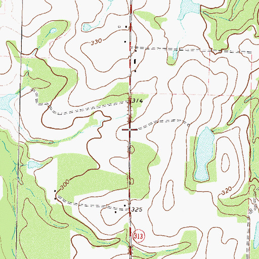 Topographic Map of Fords Chapel (historical), GA
