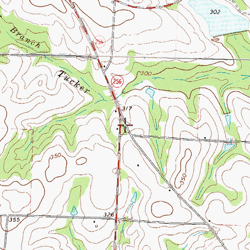 Topographic Map of Galson Cemetery, GA