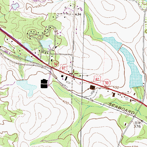 Topographic Map of Gammage, GA