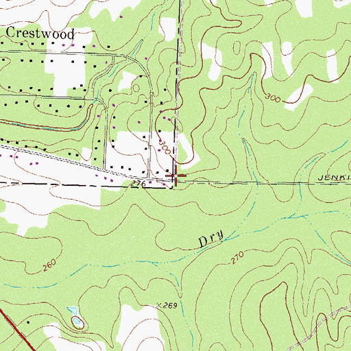 Topographic Map of Gintown (historical), GA