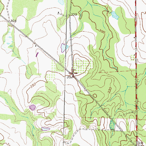 Topographic Map of Gregory Store (historical), GA