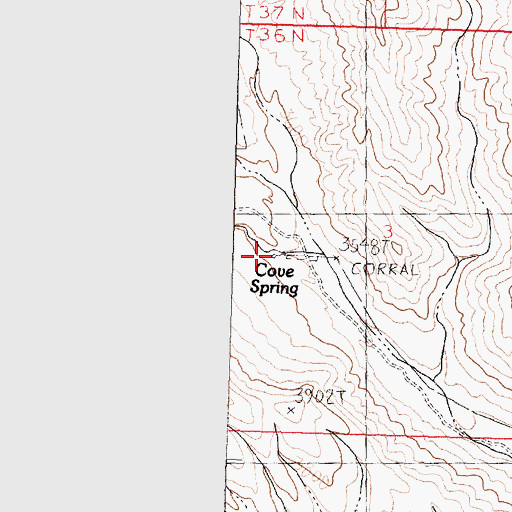 Topographic Map of Cove Spring, AZ