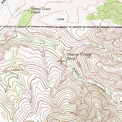 Topographic Map of Sheep Creek Seep, AZ