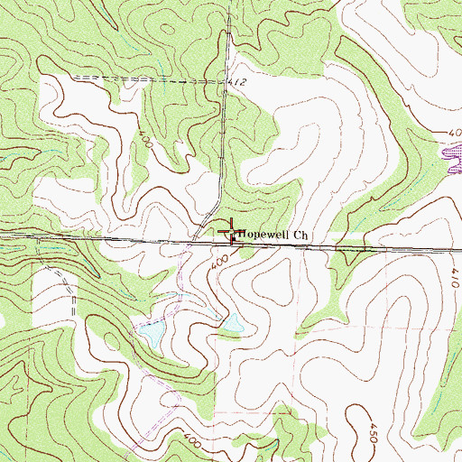 Topographic Map of Jackson Grove School (historical), GA
