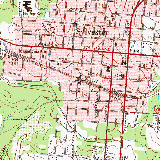 Topographic Map of Jones Chapel African Methodist Episcopal Church, GA