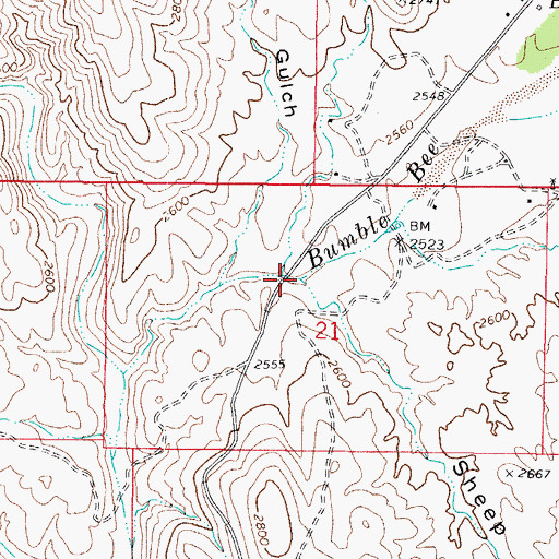 Topographic Map of Sheep Gulch, AZ