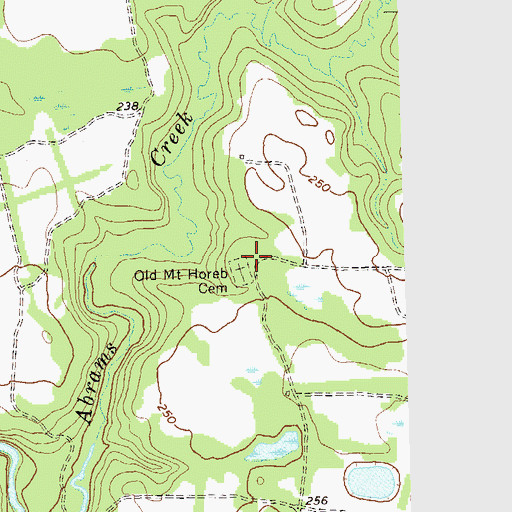 Topographic Map of Mount Horeb Church (historical), GA