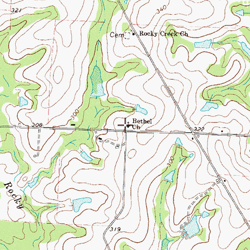 Topographic Map of Perry School (historical), GA