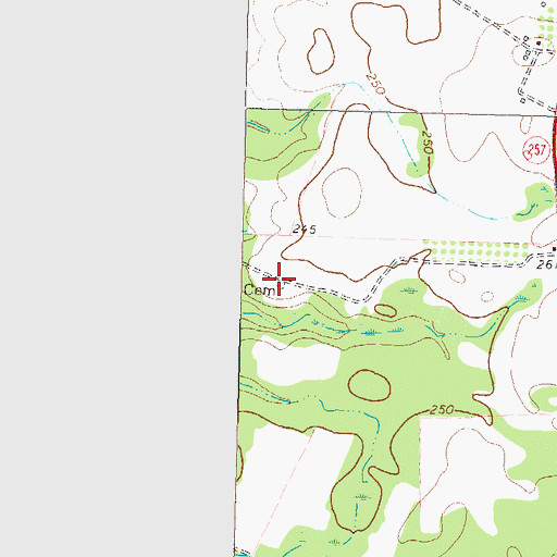 Topographic Map of Pinder Town Cemetery, GA