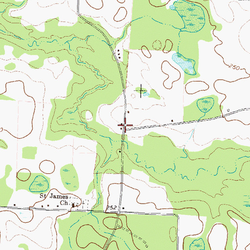 Topographic Map of Rouses Store (historical), GA