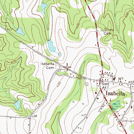 Topographic Map of San Barnard (historical), GA