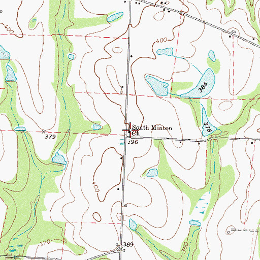 Topographic Map of South Minton School (historical), GA