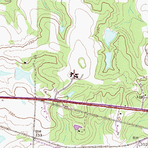 Topographic Map of Sowega Youth Home, GA