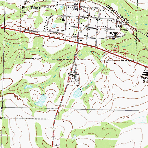 Topographic Map of Sumner Cemetery, GA