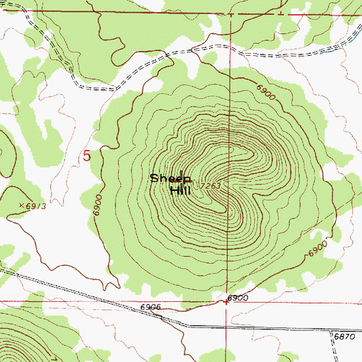 Topographic Map of Sheep Hill, AZ
