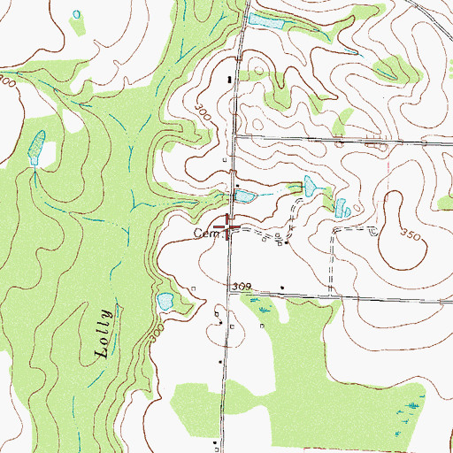 Topographic Map of Tompkins Cemetery, GA