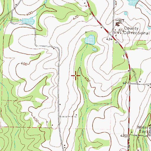 Topographic Map of Worth County, GA