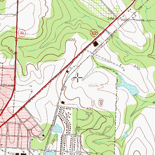 Topographic Map of Worth County Industrial Park, GA