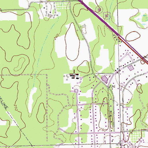 Topographic Map of Anchorage Alcoholic Medical Center, GA