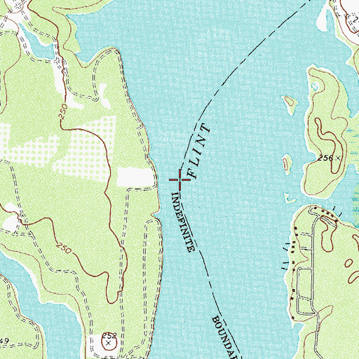 Topographic Map of Coxs Ferry (historical), GA