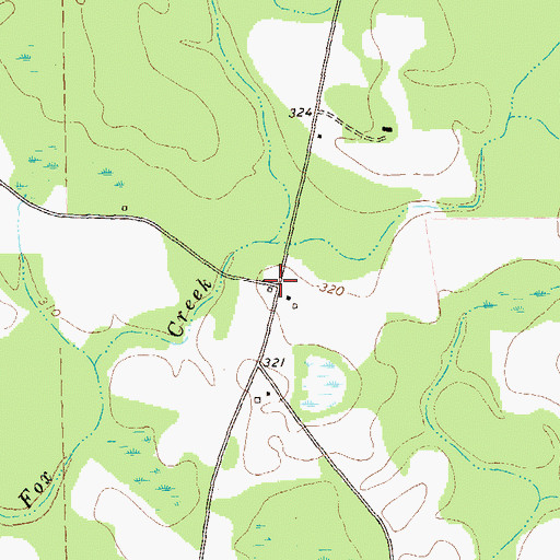 Topographic Map of Jones Store (historical), GA