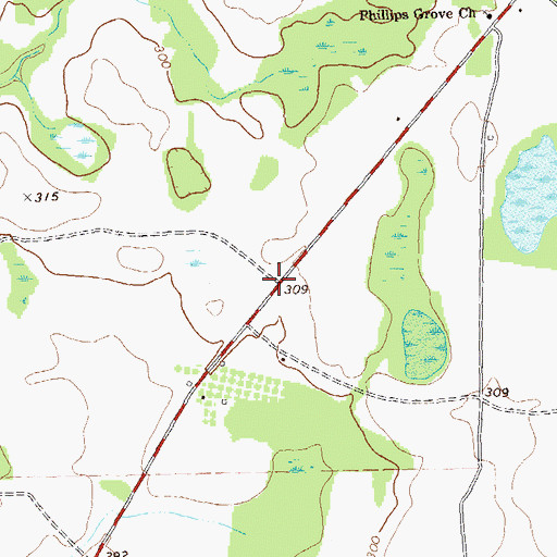 Topographic Map of Liramores Store (historical), GA